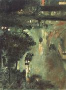 Lesser Ury Nollendorf Square at Night (nn02) oil painting reproduction
